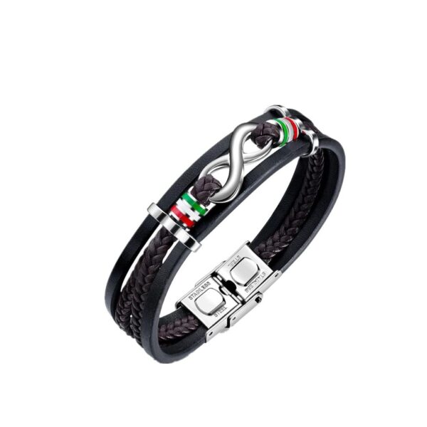 Bracciale in pelle nera